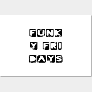 Funky Friday Happy Every Day Funny Typography Sticker Posters and Art